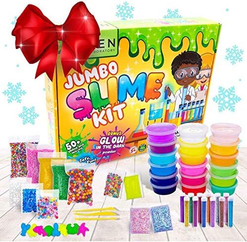 Slime Kit for Girls Toys Party Favors, Stocking Stuffers Kids 7 8 9 10+ Year Old, Slime Making Ki... | Amazon (US)