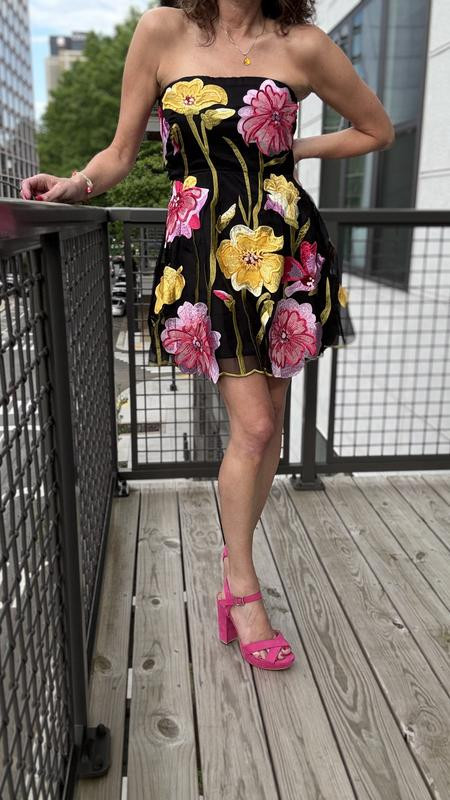 By Anthropologie Floral Organza Mini Dress | Anthropologie (US)