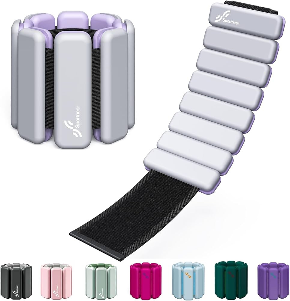 Sportneer Wrist & Ankle Weights for Women Men - 1 Pair (1 lb/2 lb Each) | Adjustable Weighted Bra... | Amazon (US)