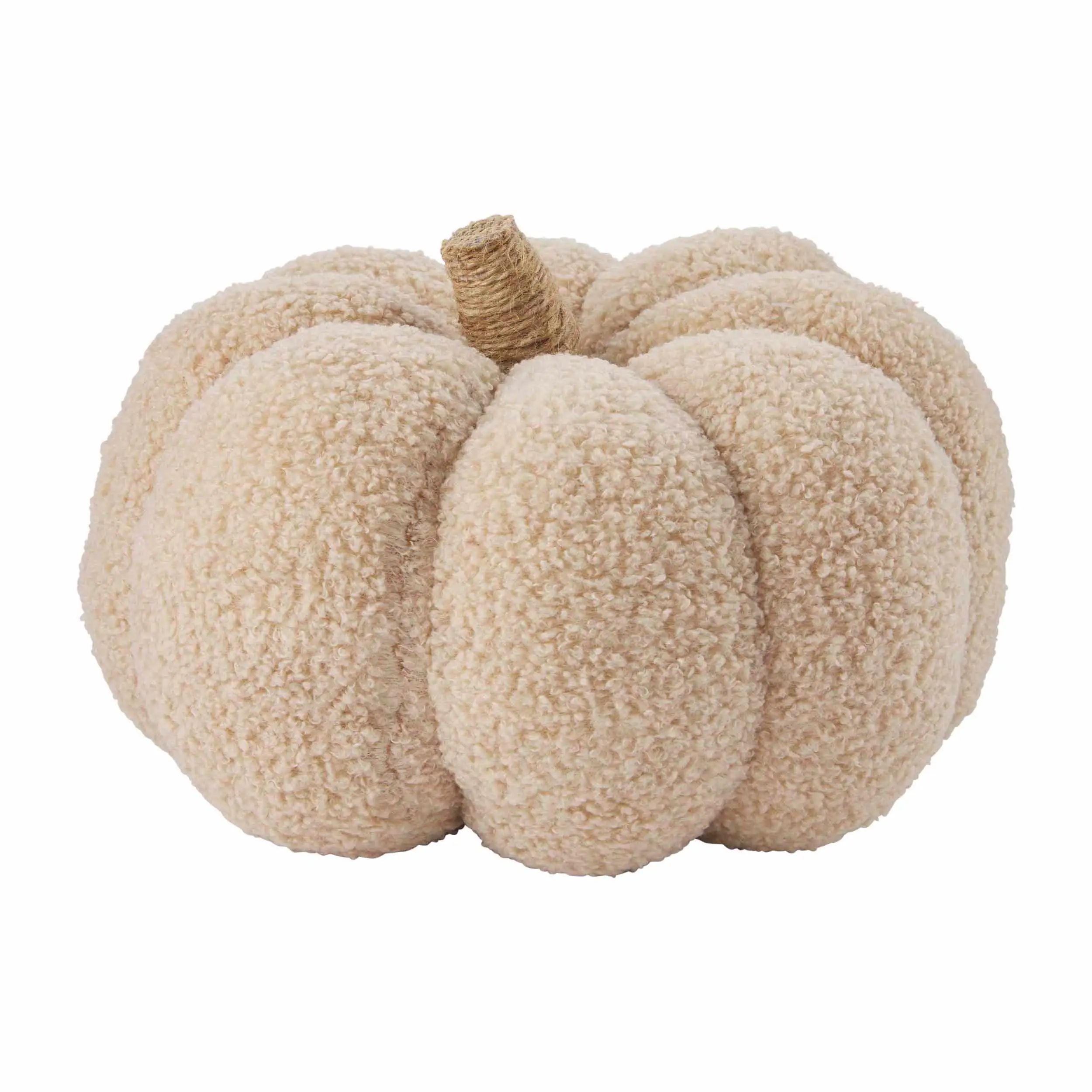Large Neutral Shearling Pumpkin | Mud Pie (US)