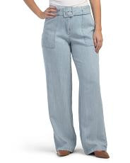 Wide Leg Pants With Belt | TJ Maxx