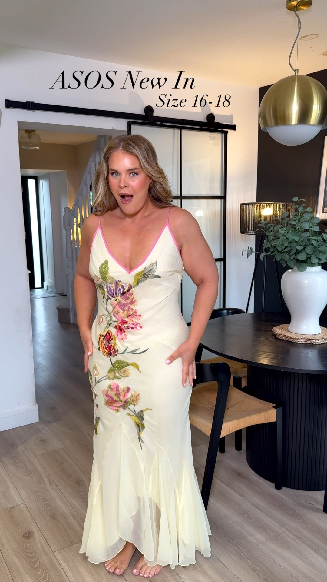 ASOS new in. 
It’s that first dress for me girls! Absolutely sensational! I wear a size 16 in everything apart from the blue satin playsuit, I wear an 18 in that and I personally prefer that size than the 16 in the floral playsuit. Just because the 18 gives me a smidge more length! 

#LTKspring #LTKmidsize #LTKsummer