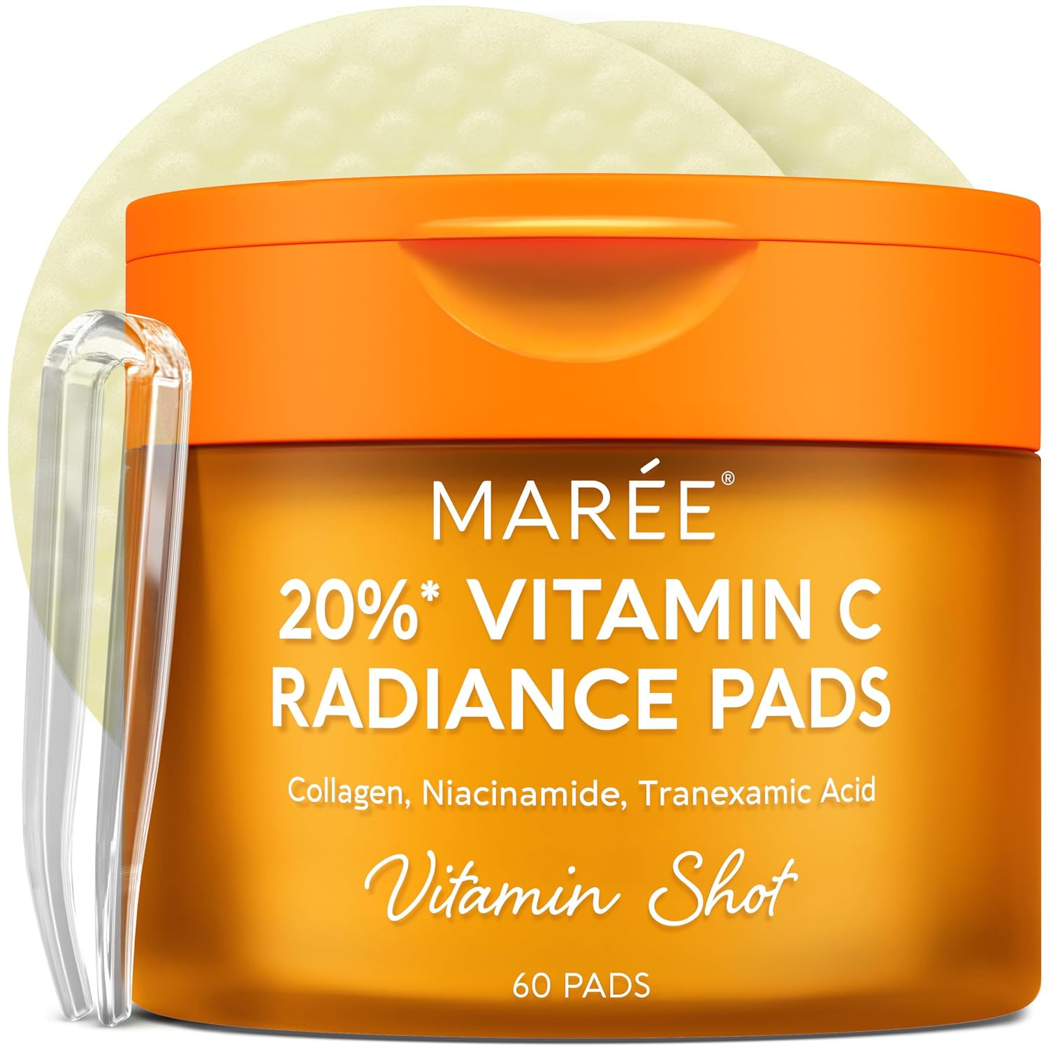 MAREE Vitamin C Toner Pads - Vitamin C Skincare TXA Serum Face Pads - 60 Ct | Amazon (US)