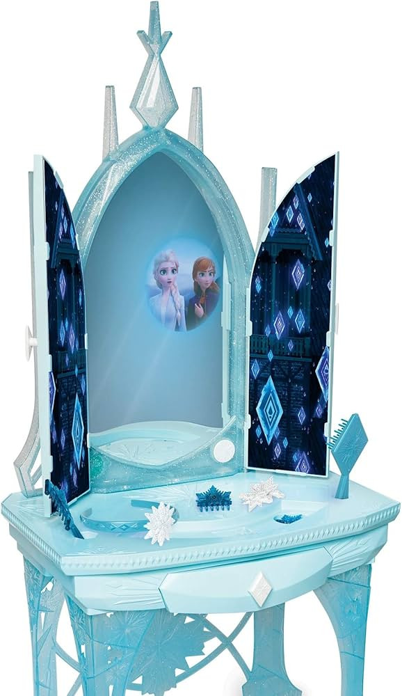Frozen Disney 2 Elsa's Enchanted Ice Vanity, Includes Lights, Iconic Story Moments & Plays Vuelie... | Amazon (US)