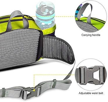 WATERFLY Fanny Pack Waist Bag: Fannie Pack 2 Water Bottle Holders Lumbar Belt Hiking Walking Run... | Amazon (US)