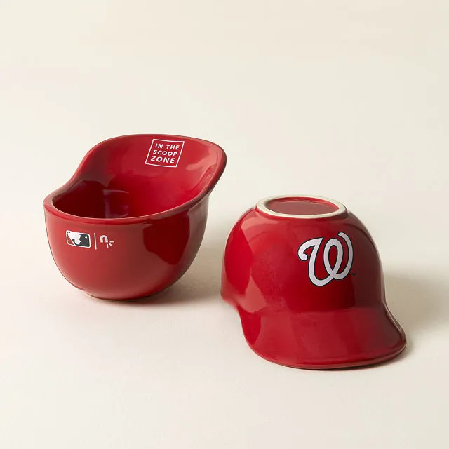 MLB Sundae Slugger Ceramic Ice Cream Bowl Set, Washington Nationals | UncommonGoods