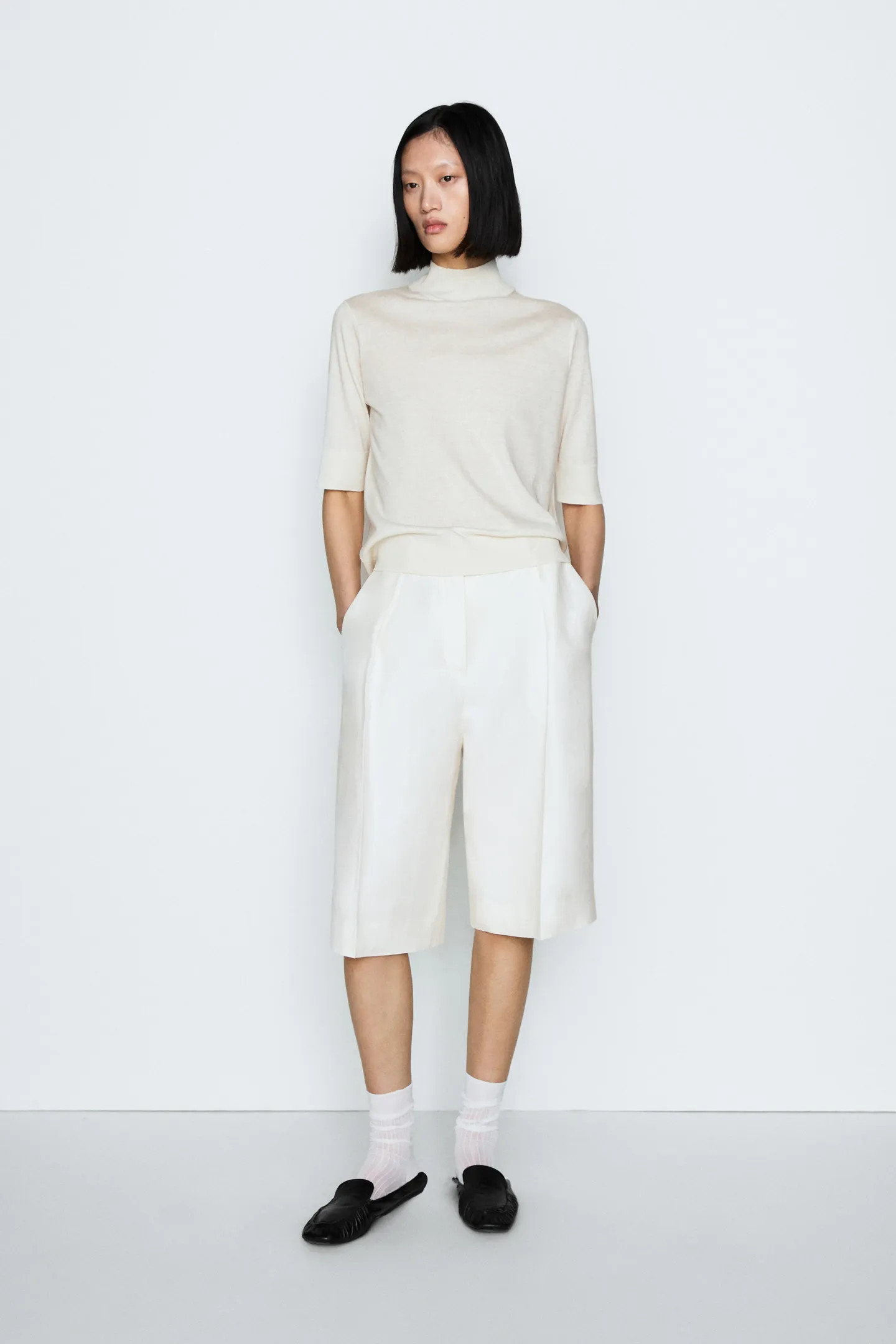 Long flowing Bermuda shorts - STUDIO | Massimo Dutti UK