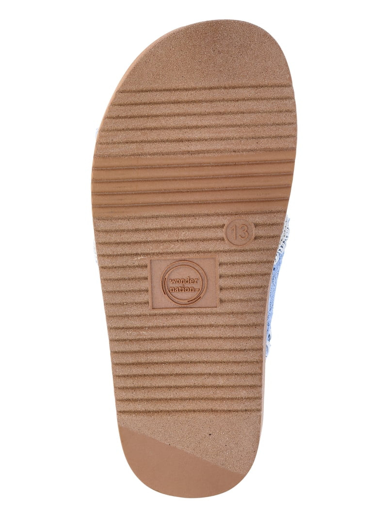 Wonder Nation Little & Big Girl Cross Sandals | Walmart (US)