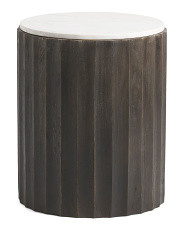 Marble Top Fluted Side Table | Marshalls