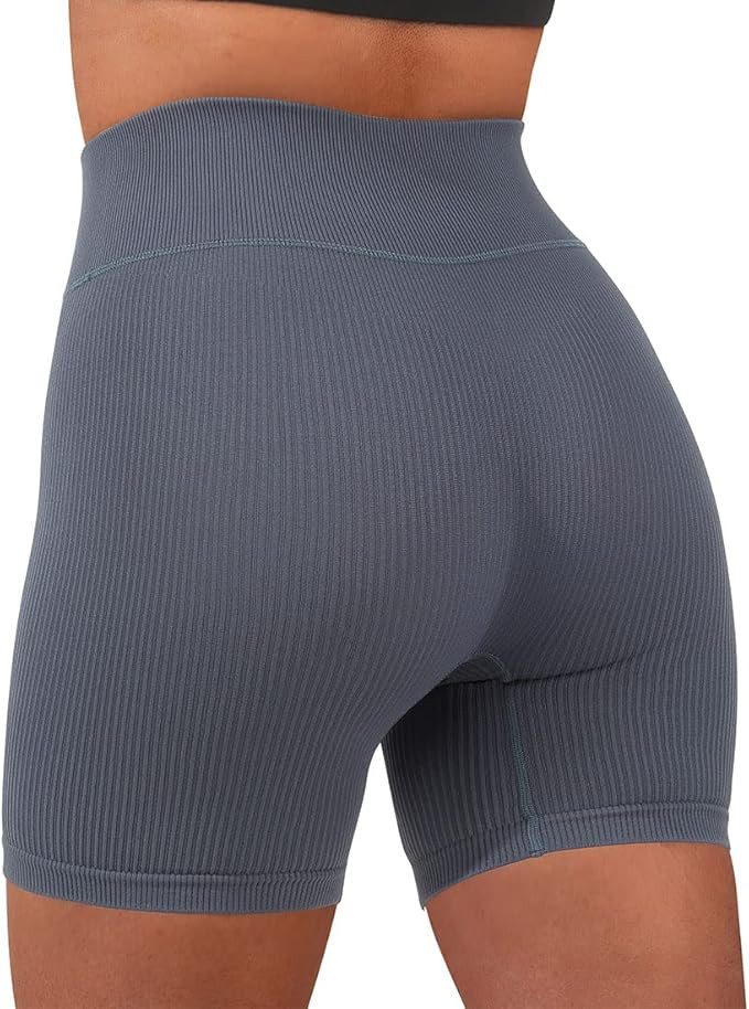 SUUKSESS Women Ribbed Seamless Leggings High Waisted Workout Gym Yoga Pants | Amazon (US)