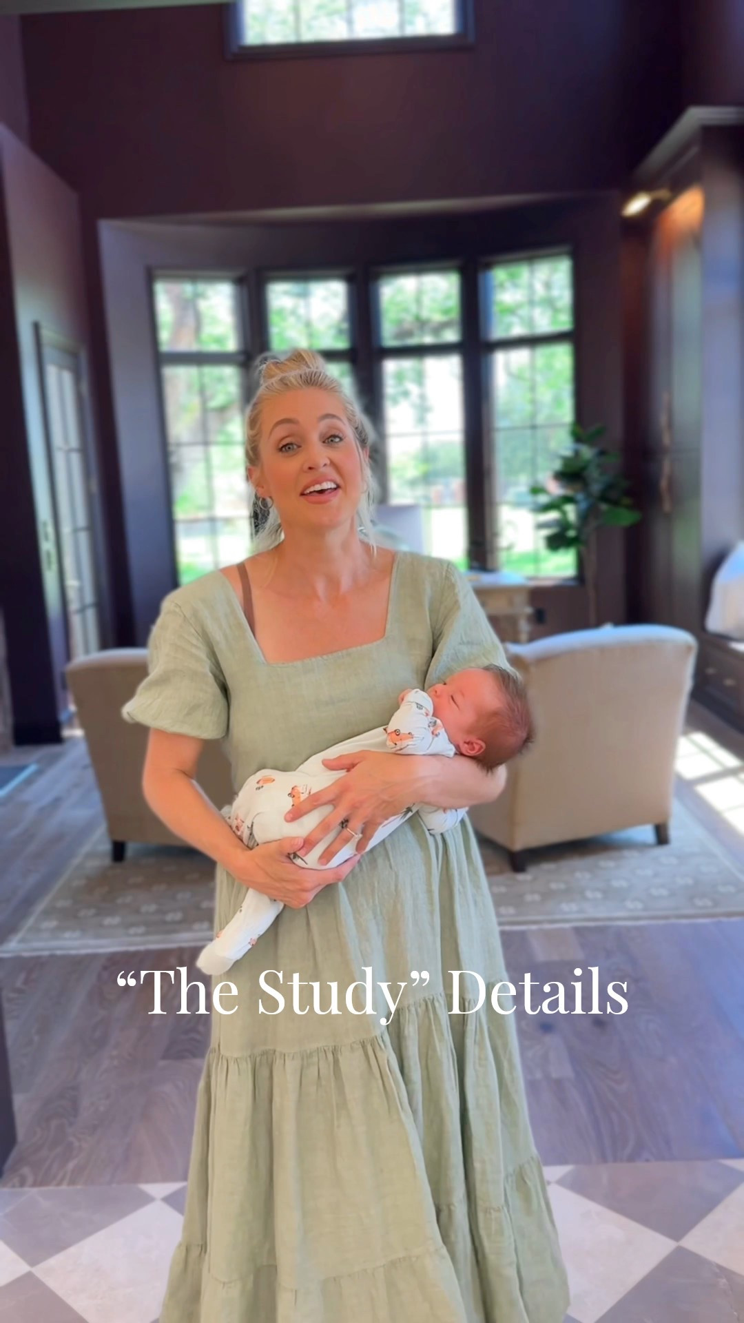 The Study / Office Details. 
Paint color: “WENGE” by Benjamin Moore.
Includes floor lamp, pillows, art, and more!

#LTKHome #LTKFamily