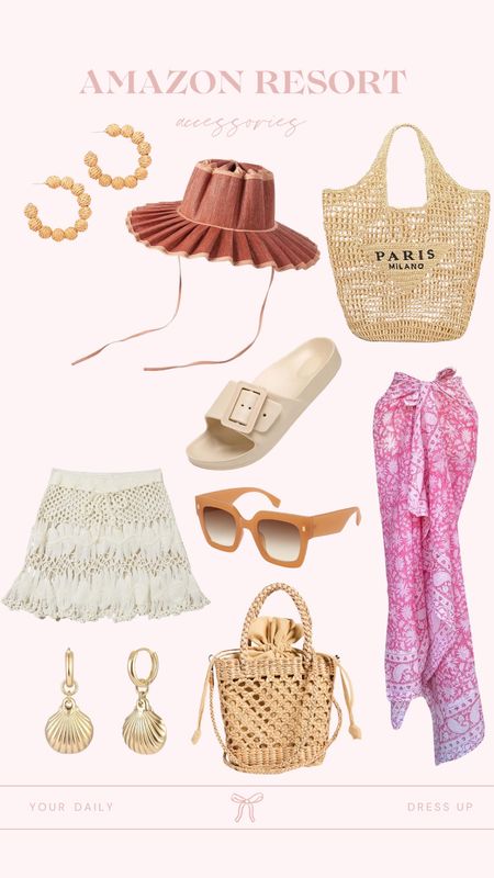 Amazon resort accessories - vacation outfit - resort wear - spring break outfit 

#LTKfindsunder100 #LTKSeasonal #LTKtravel