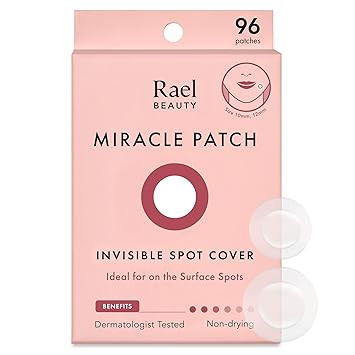 Rael Pimple Patches, Miracle Invisible Spot Cover - Hydrocolloid Acne Pimple Patch for Face, Blem... | Amazon (US)