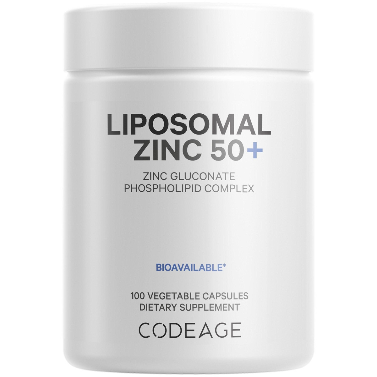 Codeage Liposomal Zinc 50 mg, Zinc Gluconate Essential Mineral Vegan Supplement - 100ct | Macys (US)