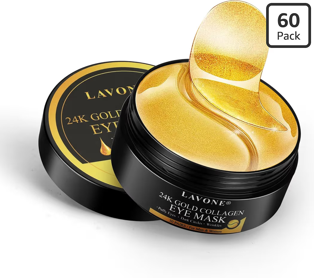 LAVONE Eye Mask - 30 Pairs 24K Gold Under Eye Patches Skin Care Products-Eye Masks Skincare for D... | Amazon (US)