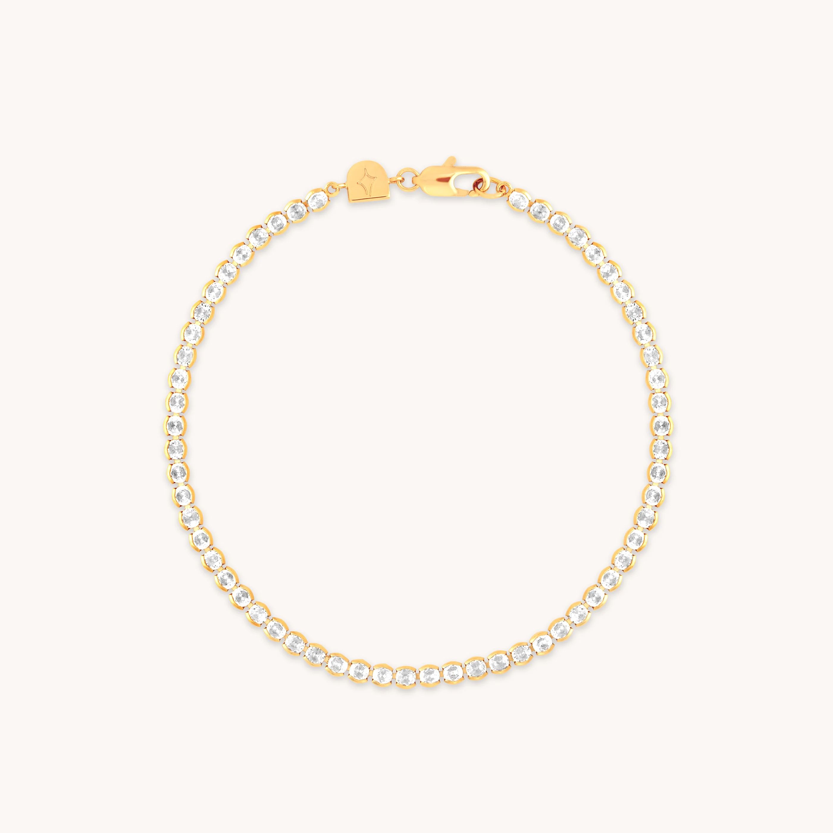 Gleam Bold Tennis Chain Bracelet in Gold | Astrid and Miyu