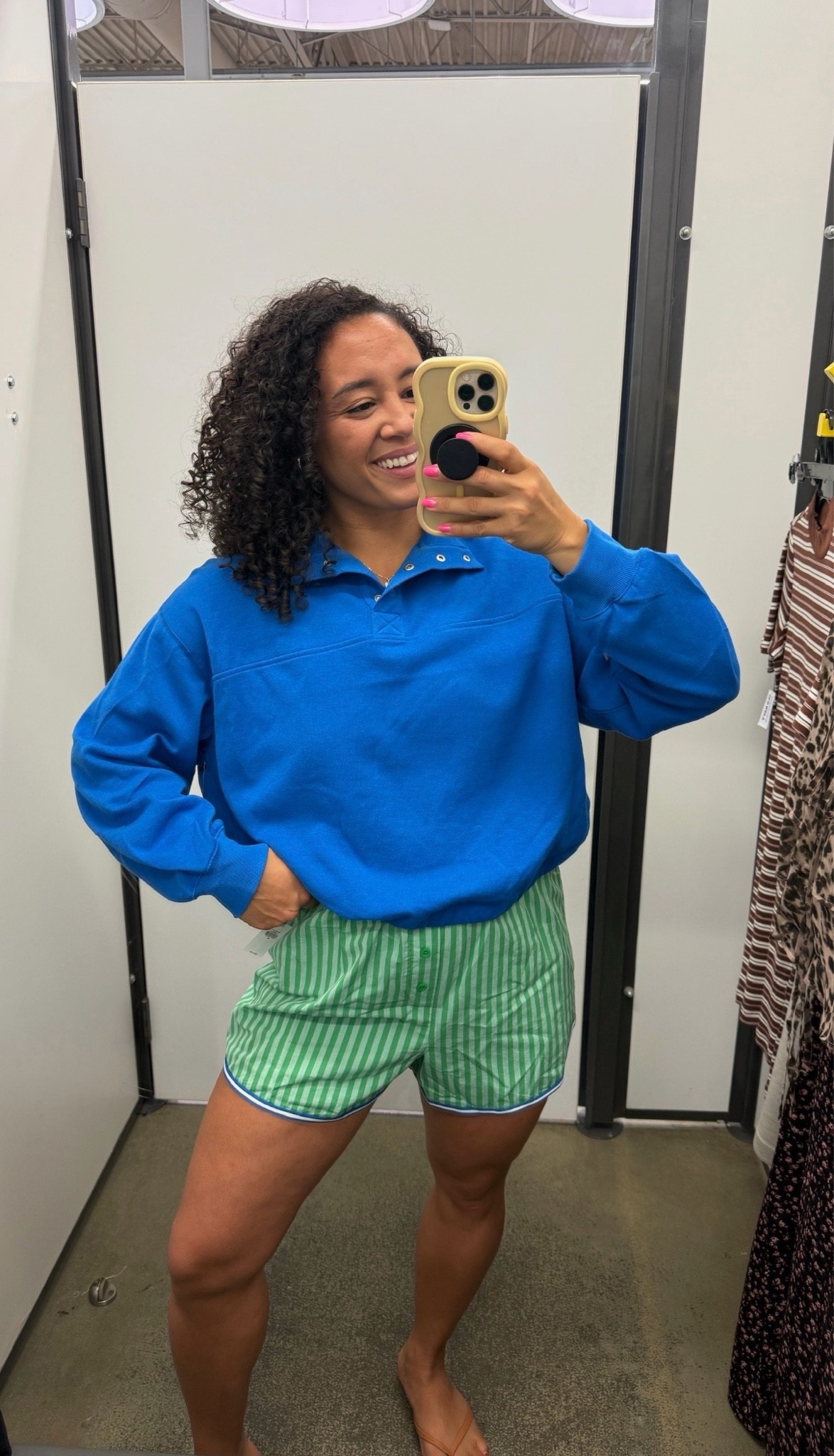 This pullover and shorts combo is made for casual days! The oversized sweatshirt pairs perfectly with the striped shorts for a comfortable outfit that's great for lounging, running errands, or traveling. Wear it with sneakers to complete the look.

#LTKdayinmylife #LTKgrwm #LTKootd