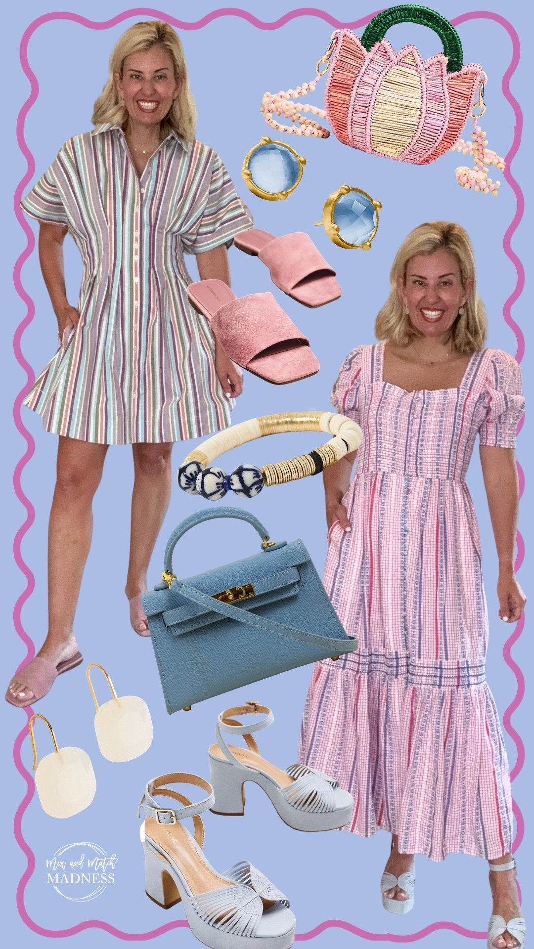 Two new dresses that I’m in love with!! The colors, the stripes, the details are oh so good. We are styling these all the ways! 
I’m wearing a small in both dresses, 38 sandal & 8 heel. 

#LTKOver40 #LTKdayinmylife #LTKmomlife