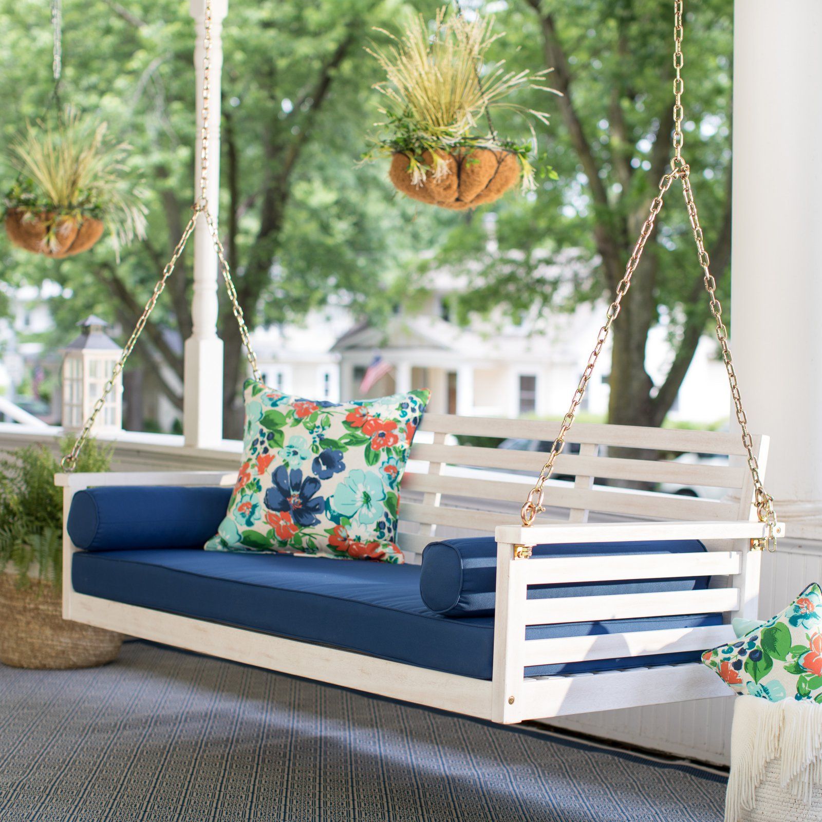 Belham Living Brighton Beach Deep Seating Porch Swing Bed with Cushion | Walmart (US)