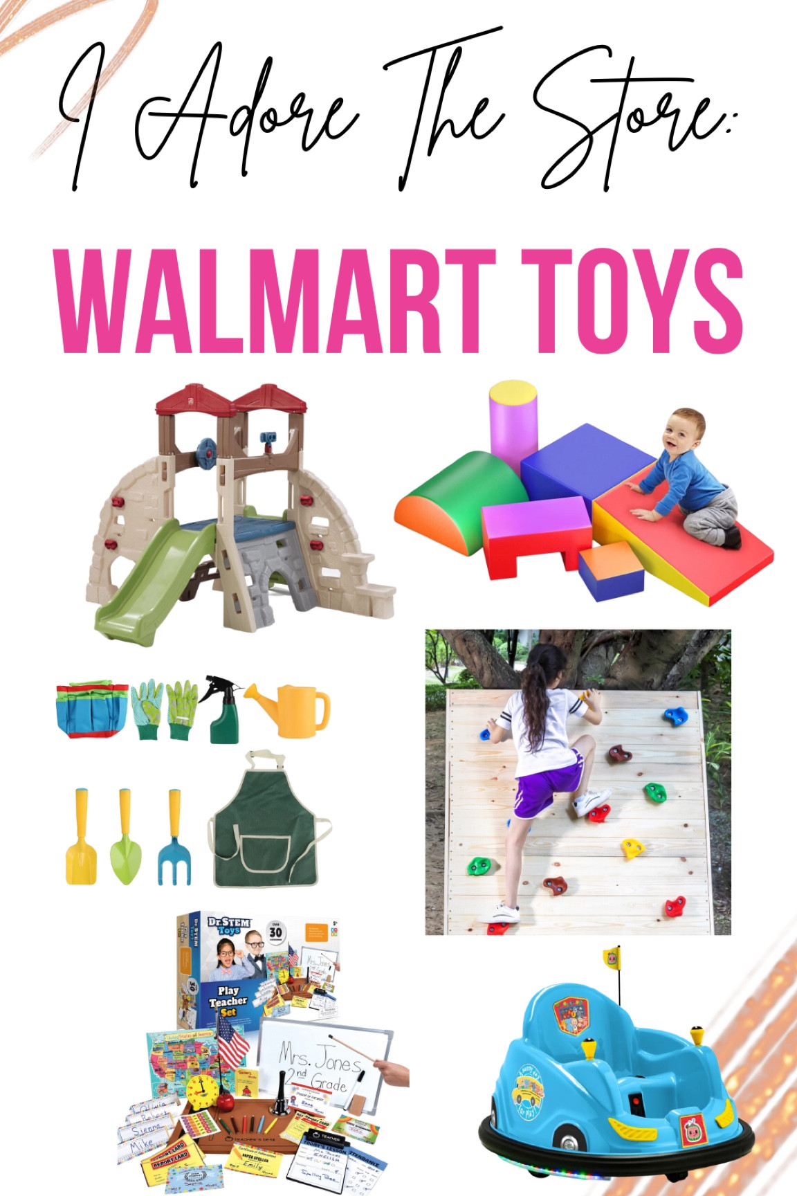 IATS Walmart Toys

30 Pcs Rock Wall Climbing Holds for Kids
Reliancer 6 Piece Climb and Crawl Foam Activity Play Set
Alpine Ridge Kid Climber and Slide Outdoor Toddler Playground
8PCS Kids Garden Tools Set
Dr. STEM Toys Play Teacher Role-Play Set
CoComelon 6V Bumper Car


#LTKFind #LTKkids #LTKbaby