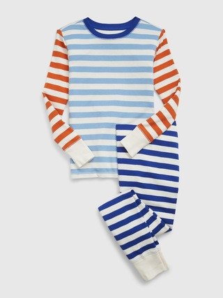 Kids 100% Organic Cotton Multi-Stripe PJ Set | Gap (CA)