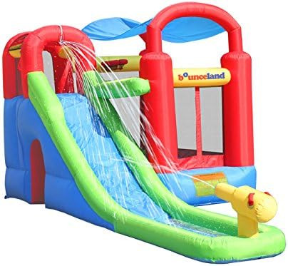 Inflatable Bounce House or Water Slide Wet or Dry with Sun Roof, Ball Pit 30 Balls, Water Gun, Fu... | Amazon (US)