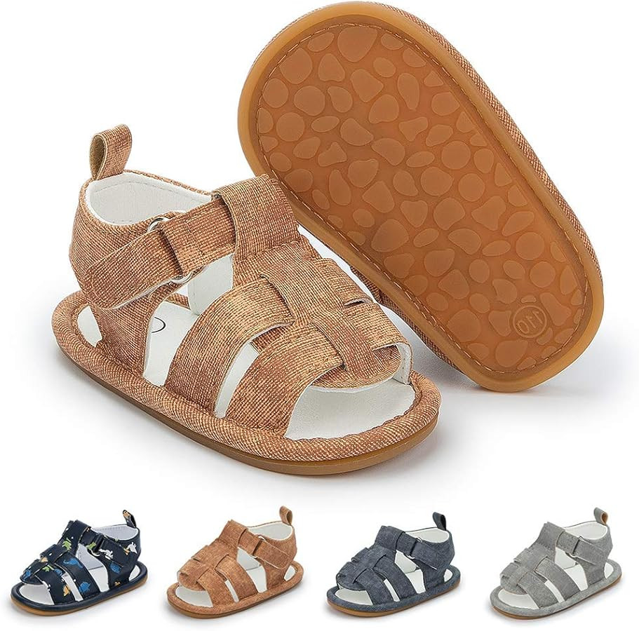 Meckior Baby Infant Boy Girl Sandals Newborn Non-Slip Soft Rubber Sole Sandals for Baby Boys Open... | Amazon (US)