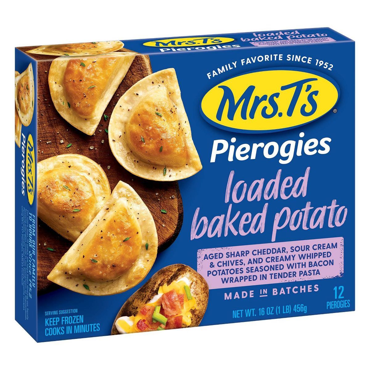 Mrs.T's Pierogies Loaded Frozen Baked Potato - 16oz | Target