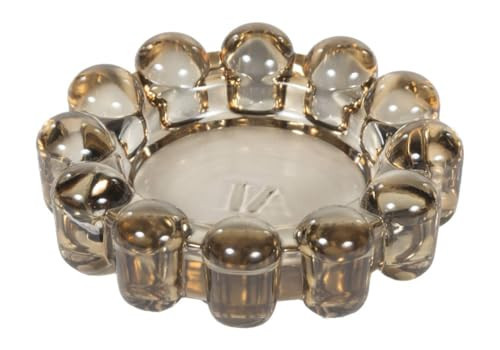 Alice Lane Bubble Candle Dish – Chic Smoky Glass Candle Dish for Home Decor – Decorative Modern Candle Holder for Small Candles & Diffusers | Amazon (US)