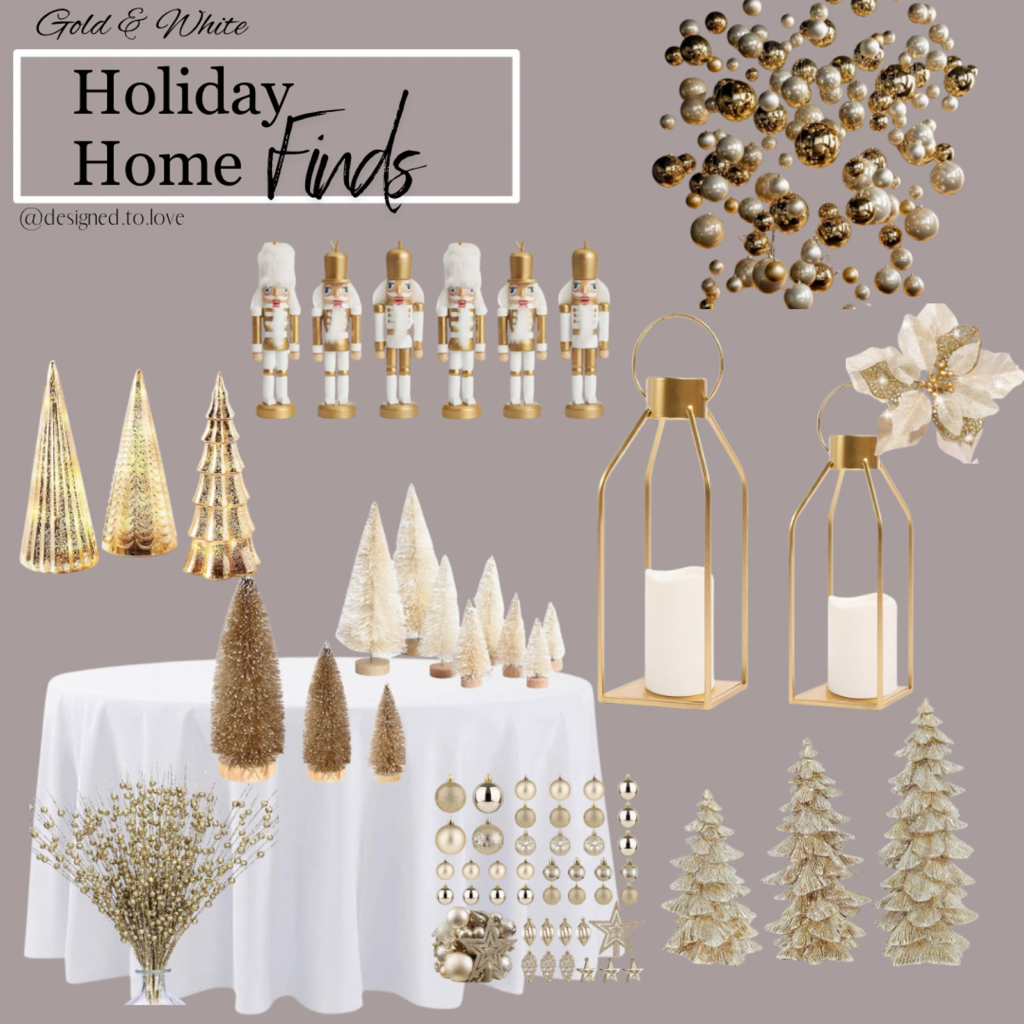 Amazon Holiday Home Finds | Gold and White | Christmas decor | winter decor 

#LTKSeasonal #LTKHoliday #LTKHome