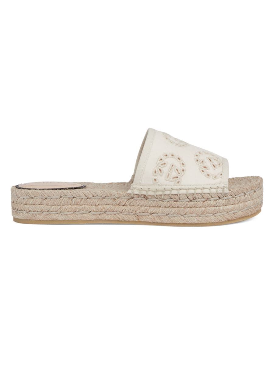 Damita Logo Eyelet Canvas Espadrilles | Saks Fifth Avenue