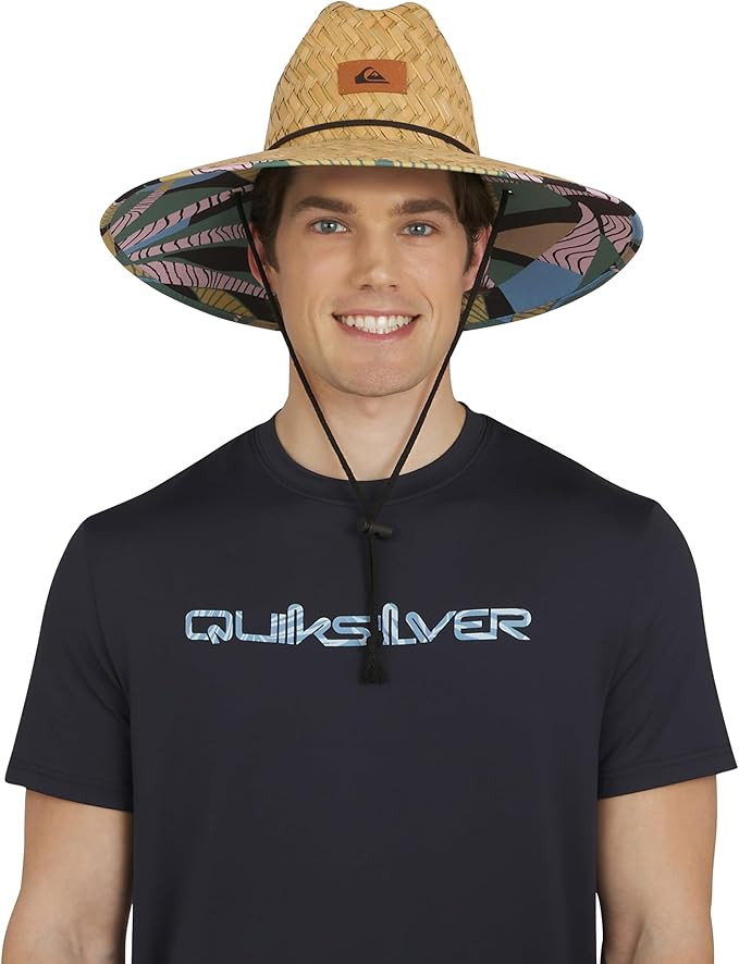 Quiksilver Men's Wide Brim Outdoor Lifeguard Straw Sun Hat | Amazon (US)