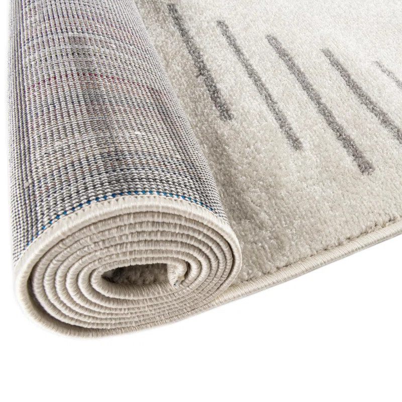 Markus Geometric Gray and Ivory Area Rug | Wayfair North America