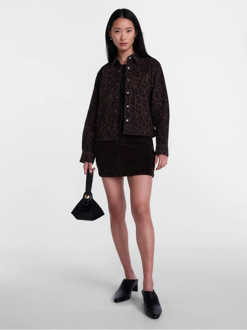 Scenario Women's Faux Leopard Print Jacket, Sizes XS-XXXL | Walmart (US)