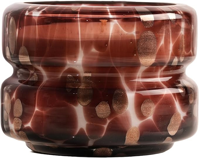 Candle Pomegranate & Berries Scented | 9.8 oz | Brown and Gold Lava Glass Candle with Gift Box | ... | Amazon (US)