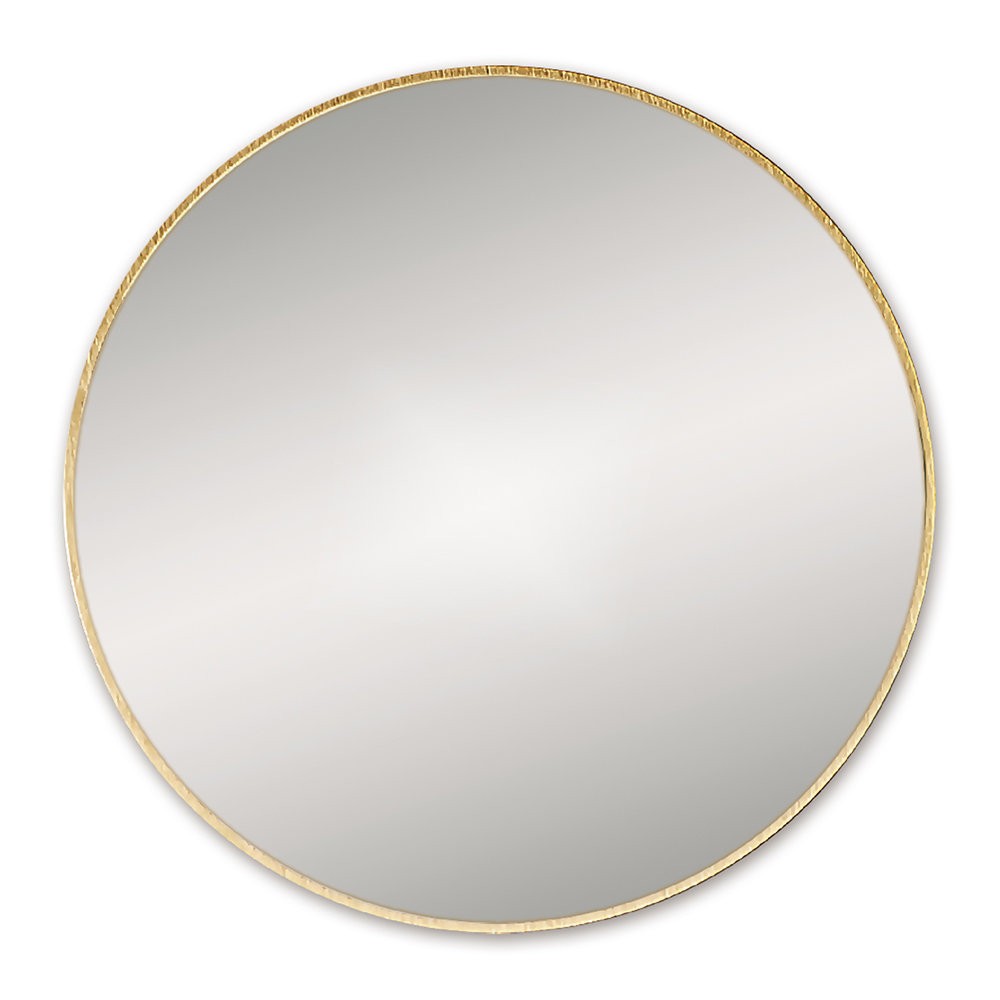 Docklands Round Mirror - Brushed Brass - 60cm | Amara (UK)