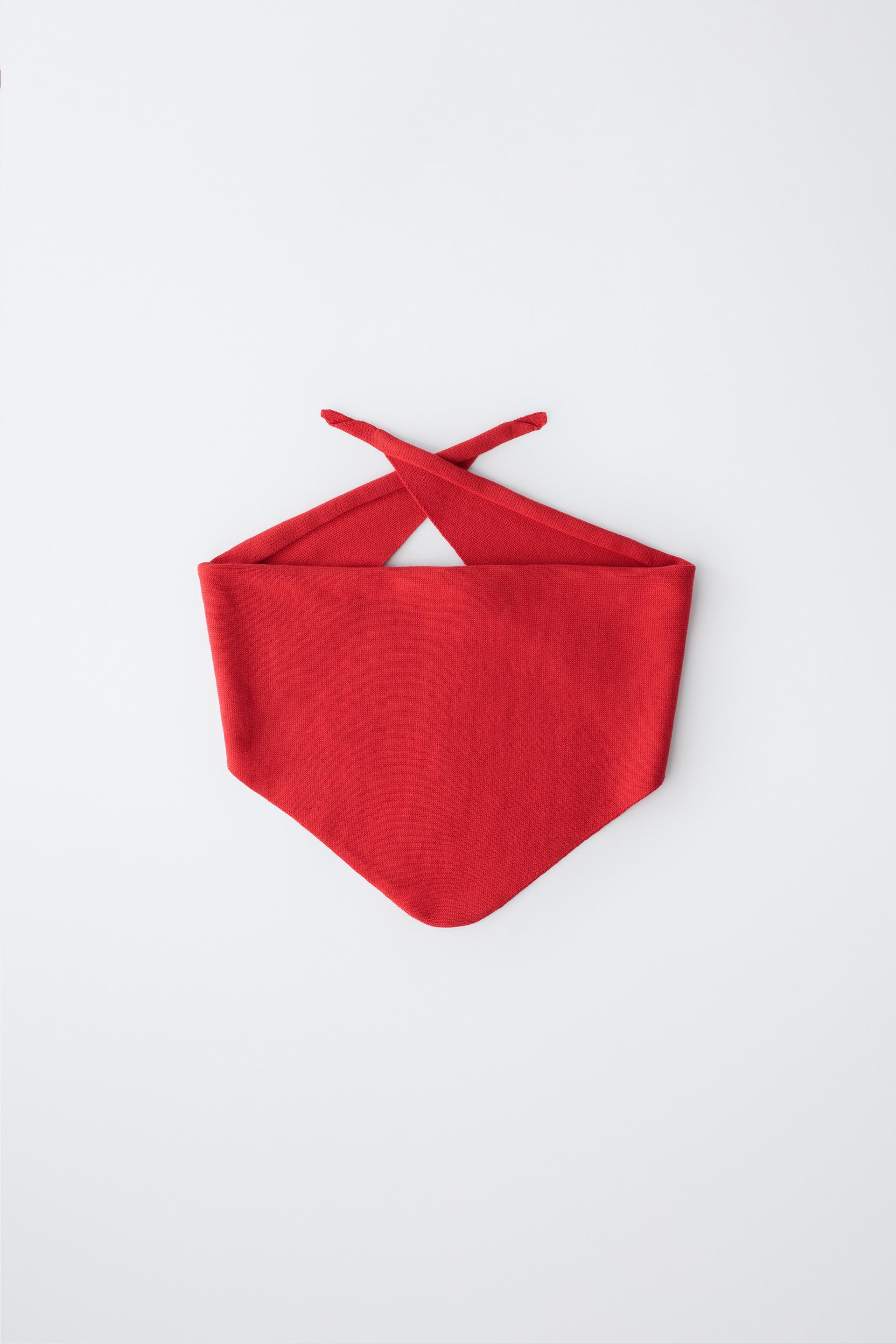 Zara - Triangular Knit Bandana - Mustard - M - Kids | Zara US