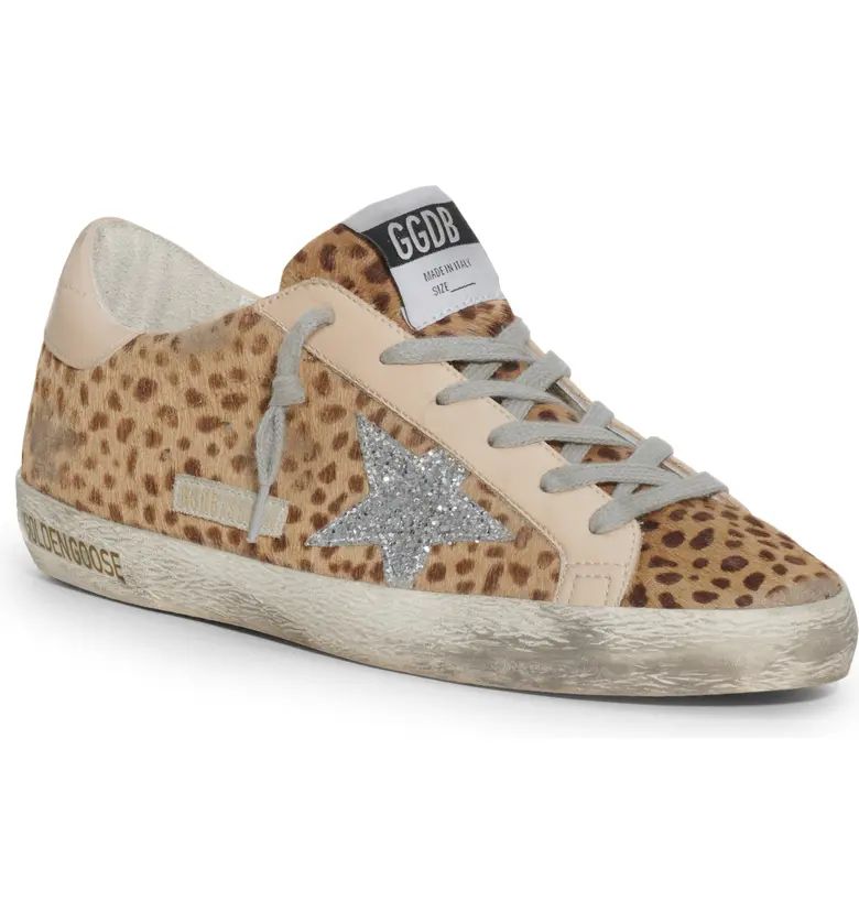 Golden Goose Super-Star Animal Print Genuine Calf Hair Sneaker | Nordstrom | Nordstrom