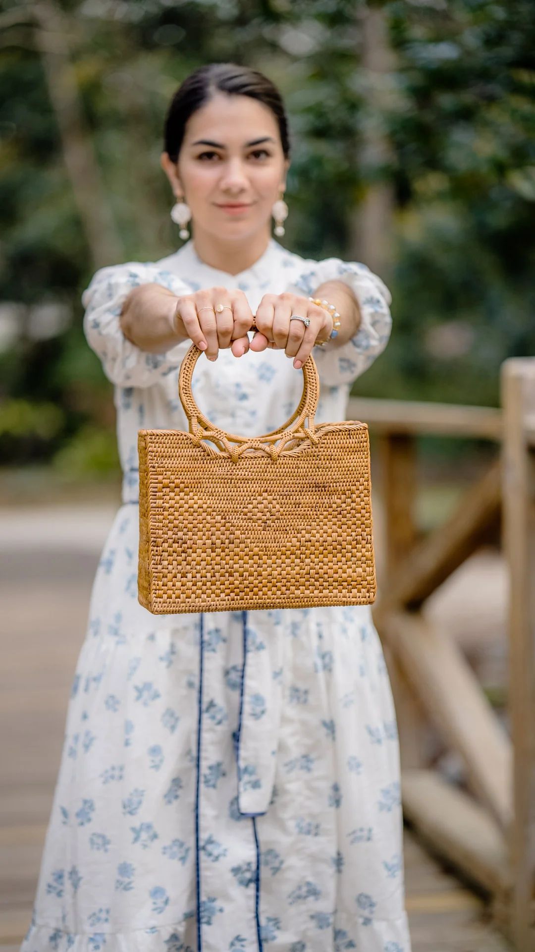 REBECCA DIAMOND RATTAN HANDBAG | All In The Detail