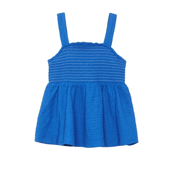 Wonder Nation Girls Smocked Tank, Sizes 4-18 & Plus | Walmart (US)