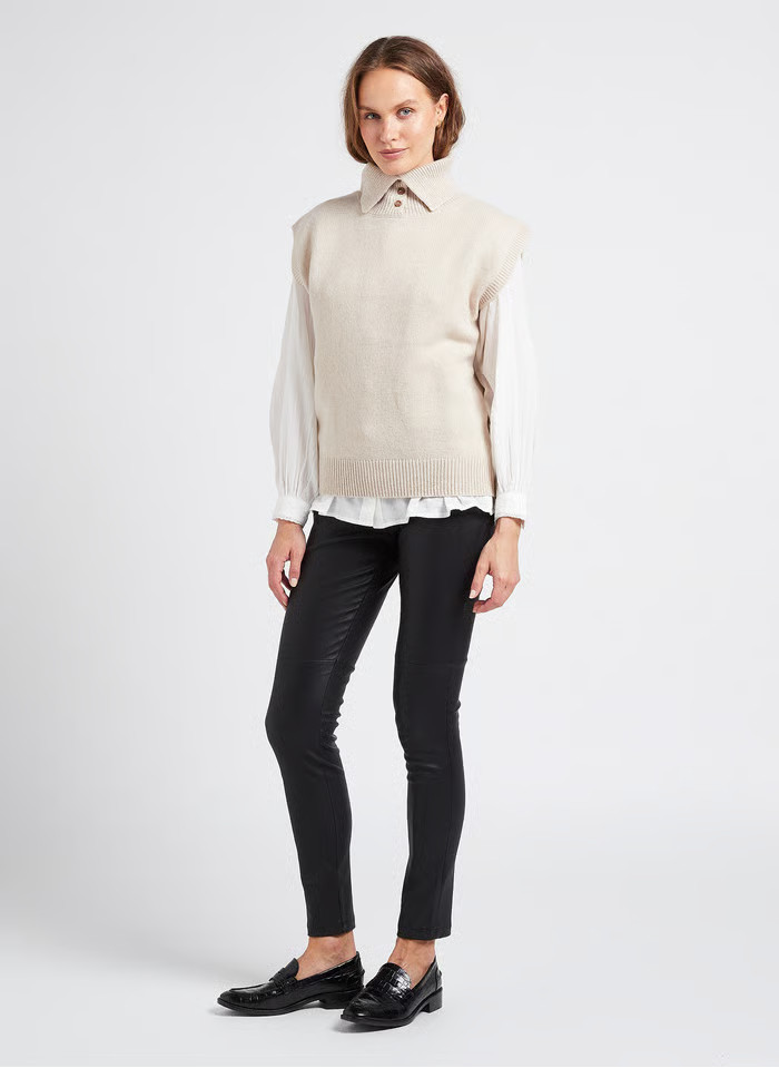 PULL COL CLASSIQUE EN LAINE NATUREL MAISON 123 - FEMME | Place des Tendances | Place des tendances (FR)
