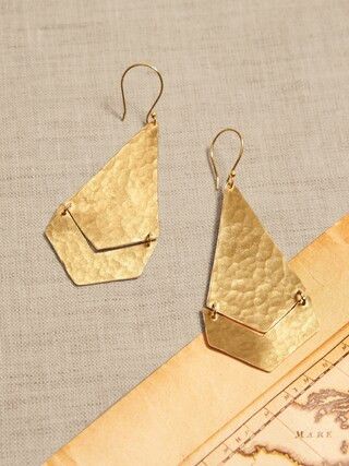 Geometric Hammered Drop Earrings &#124 Aureus + Argent | Banana Republic Factory