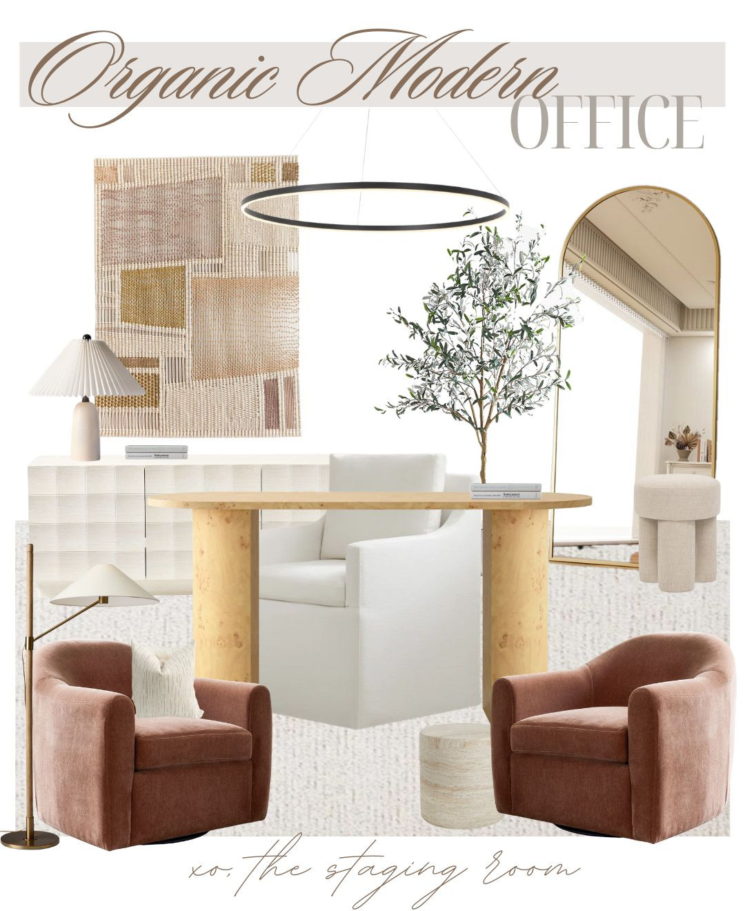 Organic modern office with feminine energy 

 #wfhoffice #homeofficedesign #homeofficeideas #officedesk #swivelchairs #explore 

#LTKsale #LTKcasa #LTKstyletip