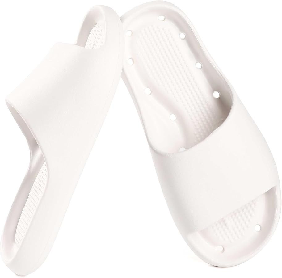Shower Shoes for Women and Men Massage Slide Sandals Soft Cushioned Anti-Slip Pool Slides Comfort... | Amazon (US)