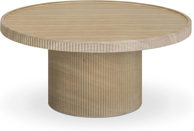 Tov Furniture Darcy Faux Travertine Large Indoor/Outdoor Concrete Coffee Table | Amazon (US)