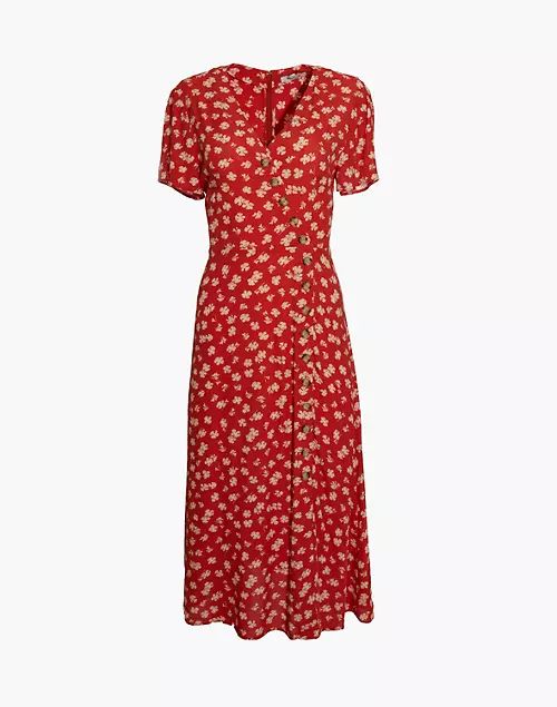 Button-Wrap Midi Dress | Madewell