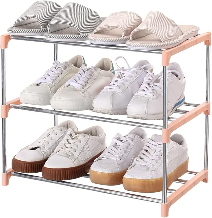 Jucaifu Stackable Small Shoe Rack, Entryway, Hallway and Closet Space Saving Storage and Organiza... | Amazon (US)