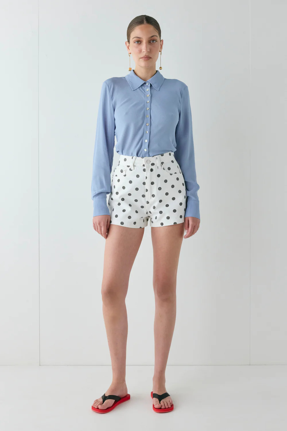 Rhea Denim Shorts Polka Dot | VRG Grl
