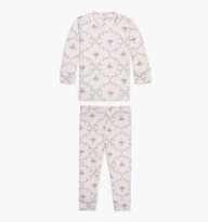 The Baby Sully PJ Set - Light Pink Trellis | Hill House Home US