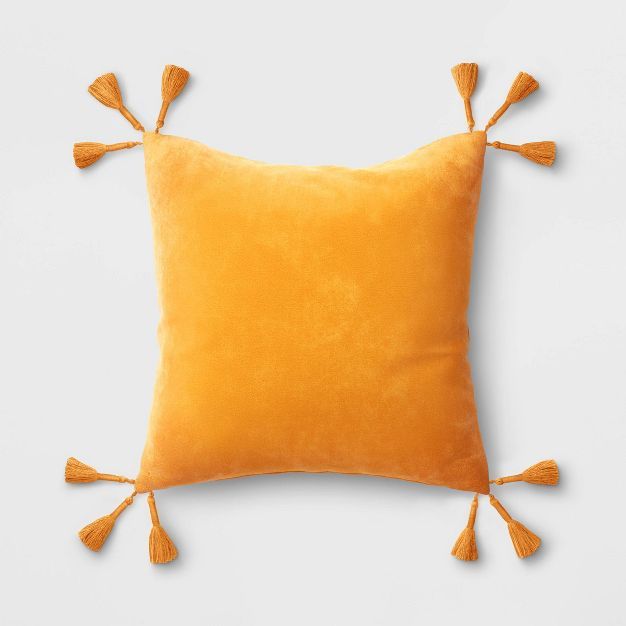 Velvet Throw Pillow with Tassels - Threshold™ | Target